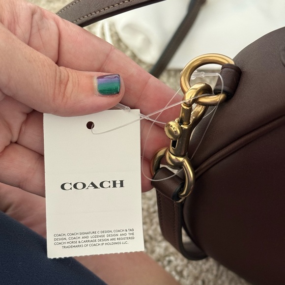 Coach Jonie 22 in Maple Brown with Brass Hardware - Picture 4 of 5